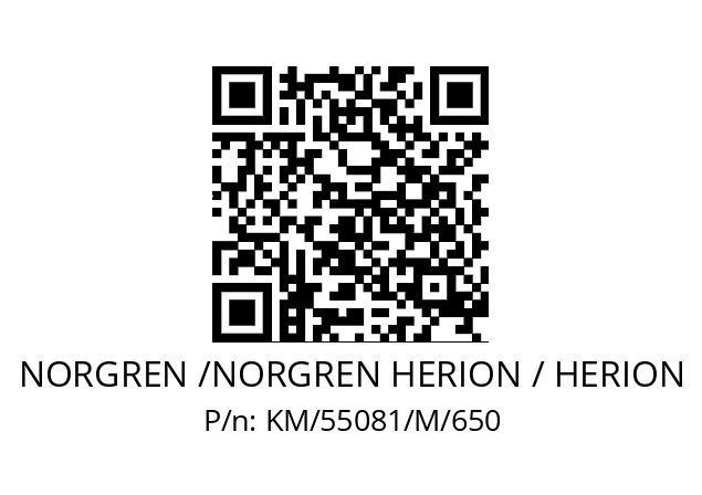   NORGREN /NORGREN HERION / HERION KM/55081/M/650