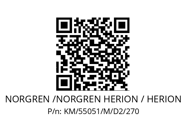   NORGREN /NORGREN HERION / HERION KM/55051/M/D2/270