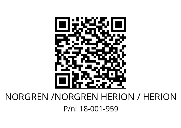   NORGREN /NORGREN HERION / HERION 18-001-959