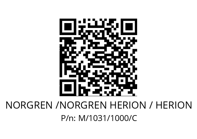   NORGREN /NORGREN HERION / HERION M/1031/1000/C