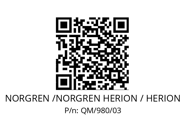   NORGREN /NORGREN HERION / HERION QM/980/03