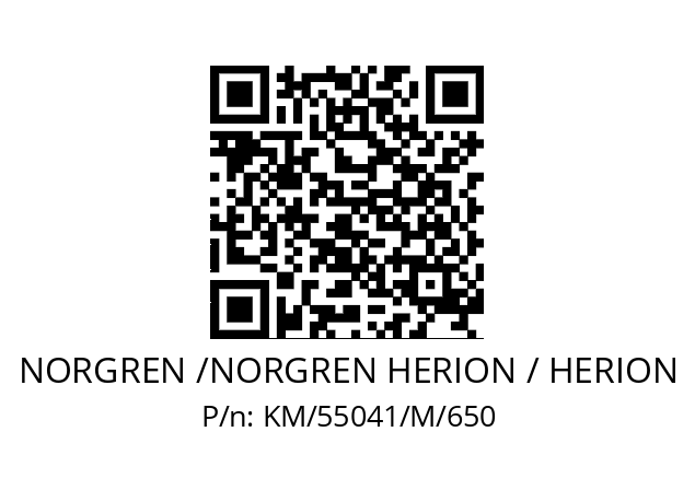   NORGREN /NORGREN HERION / HERION KM/55041/M/650