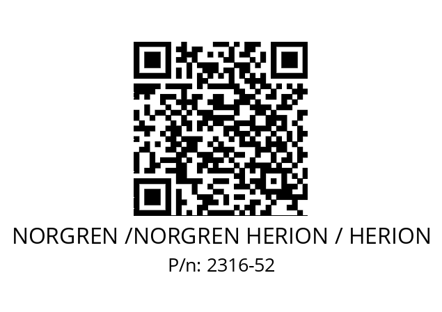   NORGREN /NORGREN HERION / HERION 2316-52