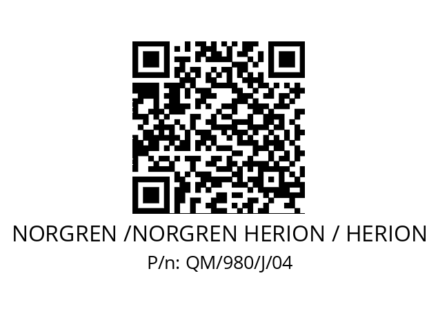   NORGREN /NORGREN HERION / HERION QM/980/J/04