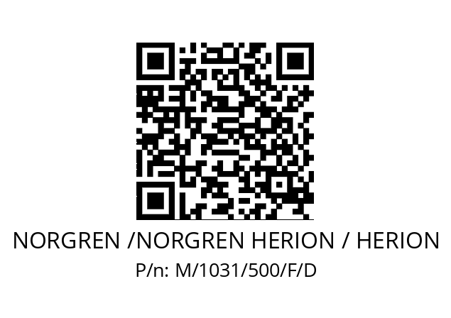   NORGREN /NORGREN HERION / HERION M/1031/500/F/D