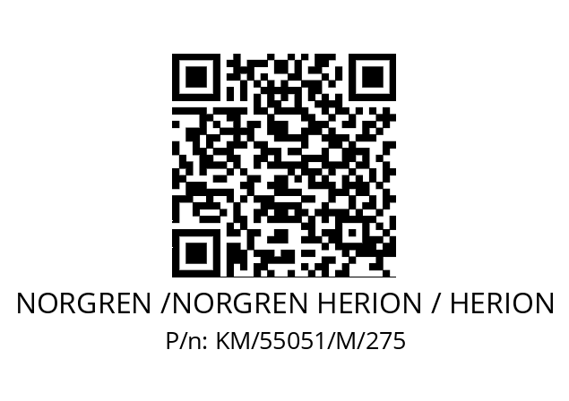   NORGREN /NORGREN HERION / HERION KM/55051/M/275