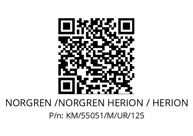   NORGREN /NORGREN HERION / HERION KM/55051/M/UR/125