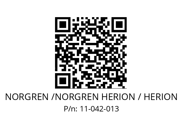   NORGREN /NORGREN HERION / HERION 11-042-013