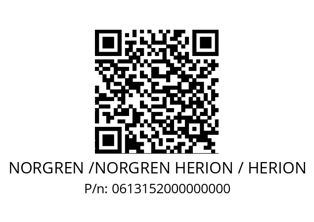   NORGREN /NORGREN HERION / HERION 0613152000000000