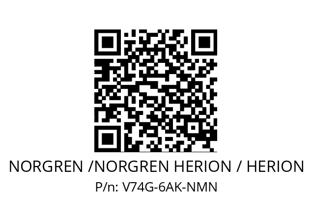   NORGREN /NORGREN HERION / HERION V74G-6AK-NMN