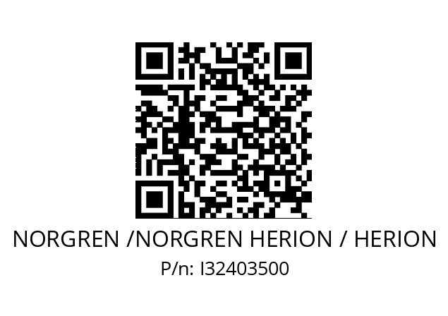   NORGREN /NORGREN HERION / HERION I32403500