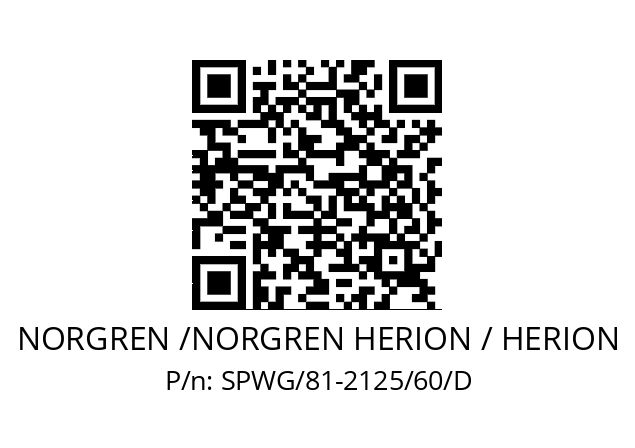   NORGREN /NORGREN HERION / HERION SPWG/81-2125/60/D