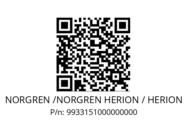   NORGREN /NORGREN HERION / HERION 9933151000000000