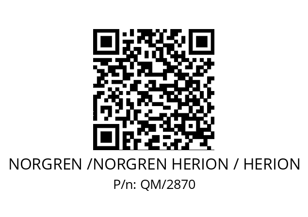   NORGREN /NORGREN HERION / HERION QM/2870