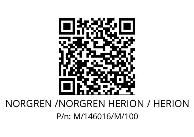   NORGREN /NORGREN HERION / HERION M/146016/M/100