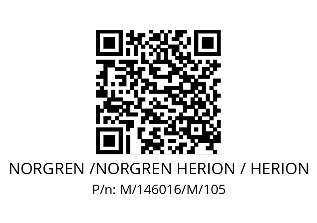   NORGREN /NORGREN HERION / HERION M/146016/M/105