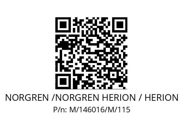   NORGREN /NORGREN HERION / HERION M/146016/M/115