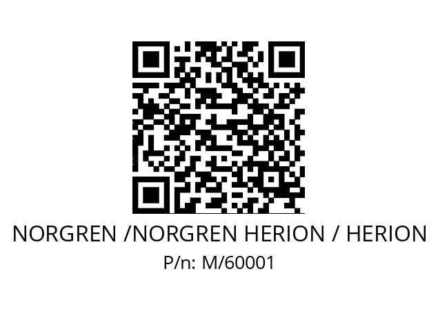   NORGREN /NORGREN HERION / HERION M/60001