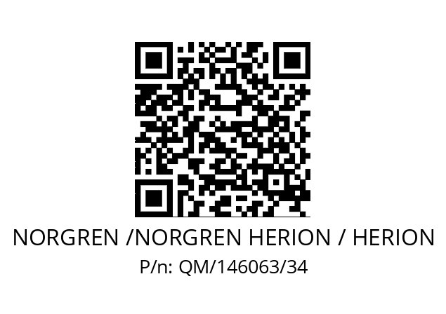   NORGREN /NORGREN HERION / HERION QM/146063/34