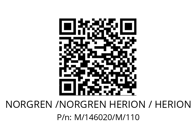   NORGREN /NORGREN HERION / HERION M/146020/M/110