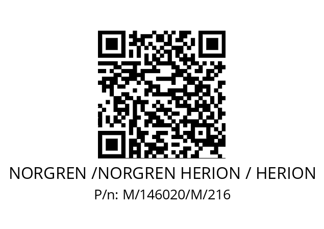   NORGREN /NORGREN HERION / HERION M/146020/M/216