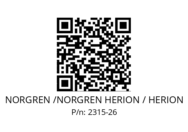   NORGREN /NORGREN HERION / HERION 2315-26