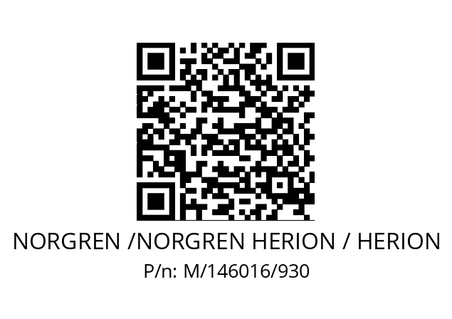   NORGREN /NORGREN HERION / HERION M/146016/930