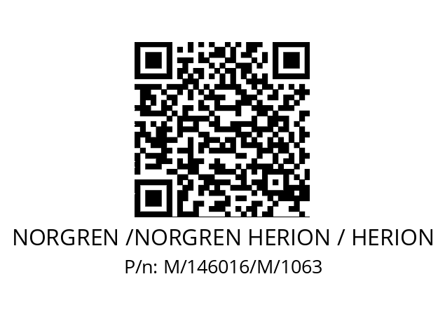   NORGREN /NORGREN HERION / HERION M/146016/M/1063