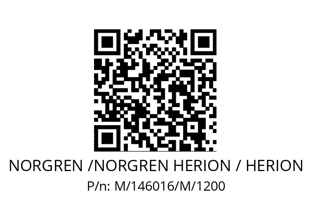   NORGREN /NORGREN HERION / HERION M/146016/M/1200