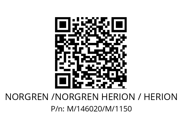   NORGREN /NORGREN HERION / HERION M/146020/M/1150