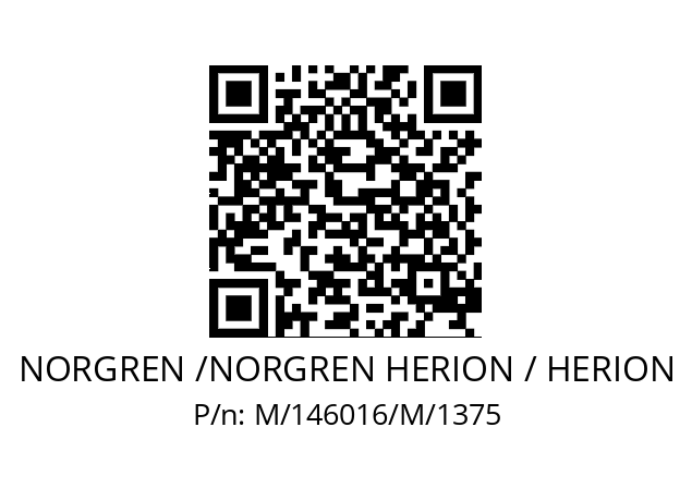   NORGREN /NORGREN HERION / HERION M/146016/M/1375