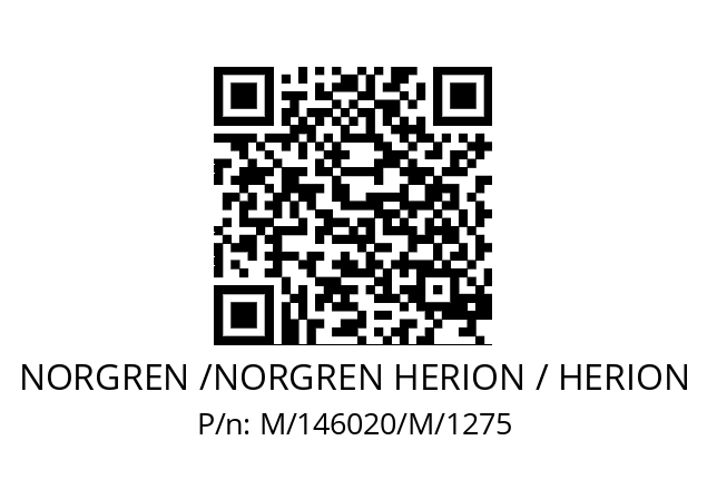   NORGREN /NORGREN HERION / HERION M/146020/M/1275