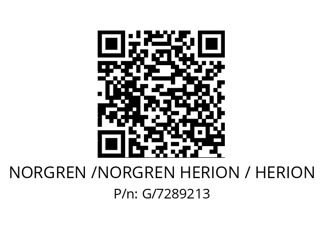   NORGREN /NORGREN HERION / HERION G/7289213