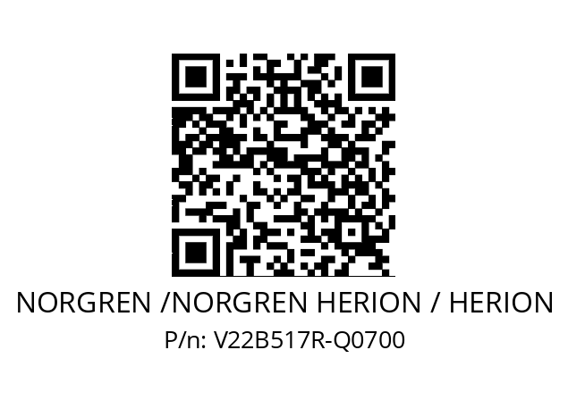   NORGREN /NORGREN HERION / HERION V22B517R-Q0700