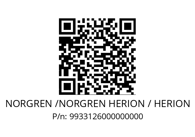   NORGREN /NORGREN HERION / HERION 9933126000000000