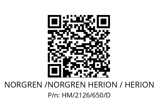   NORGREN /NORGREN HERION / HERION HM/2126/650/D