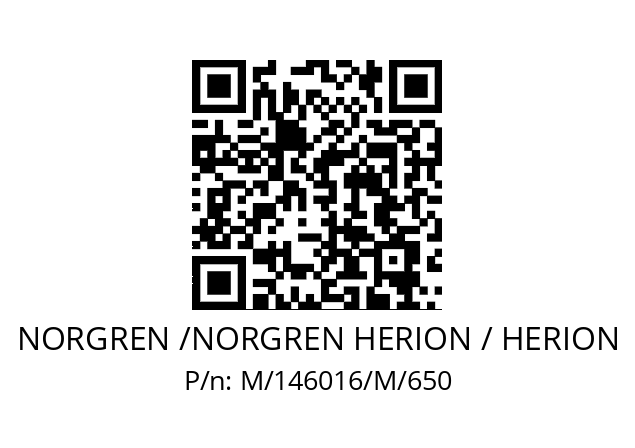   NORGREN /NORGREN HERION / HERION M/146016/M/650