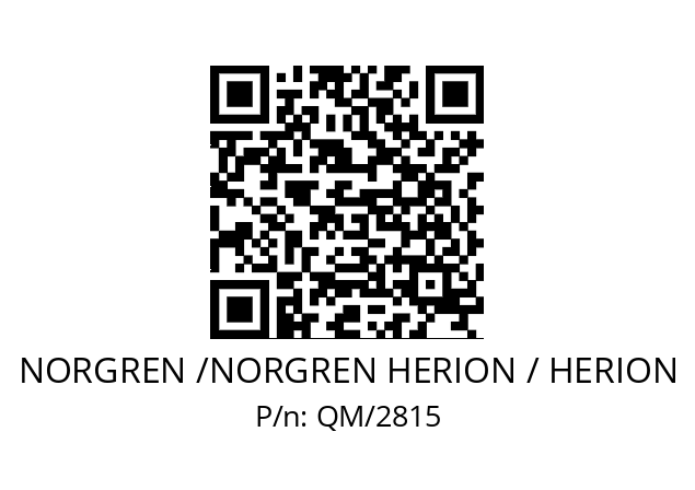   NORGREN /NORGREN HERION / HERION QM/2815