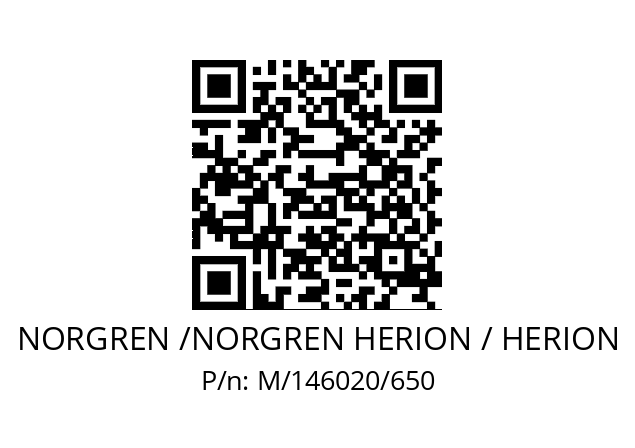   NORGREN /NORGREN HERION / HERION M/146020/650