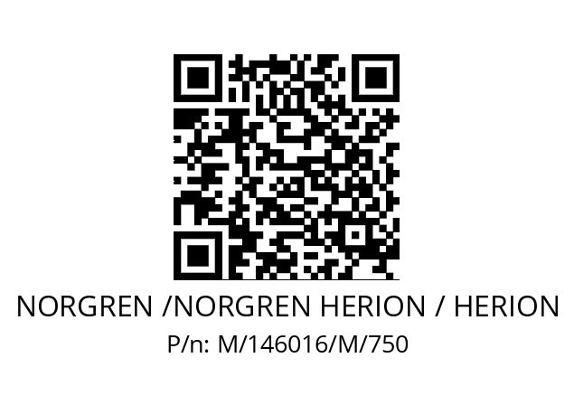   NORGREN /NORGREN HERION / HERION M/146016/M/750