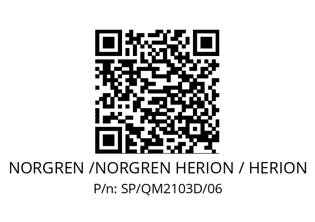   NORGREN /NORGREN HERION / HERION SP/QM2103D/06