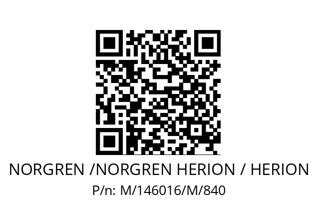   NORGREN /NORGREN HERION / HERION M/146016/M/840