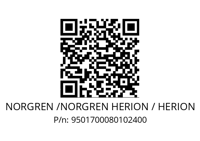   NORGREN /NORGREN HERION / HERION 9501700080102400