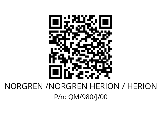   NORGREN /NORGREN HERION / HERION QM/980/J/00