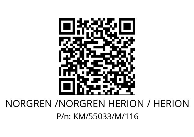   NORGREN /NORGREN HERION / HERION KM/55033/M/116