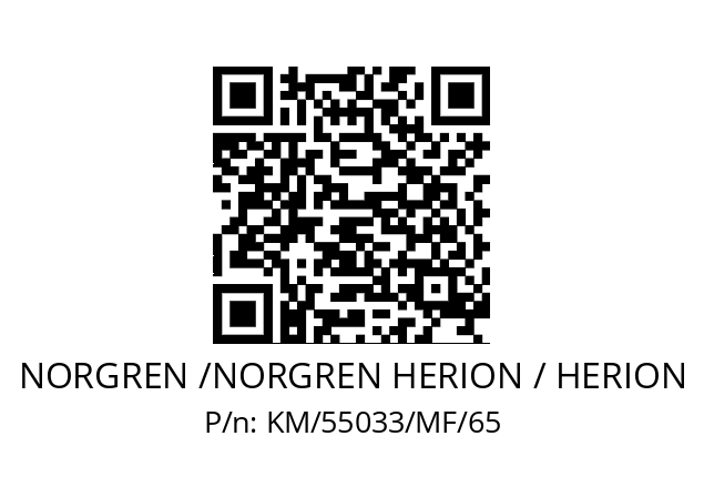   NORGREN /NORGREN HERION / HERION KM/55033/MF/65