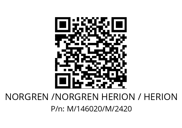   NORGREN /NORGREN HERION / HERION M/146020/M/2420