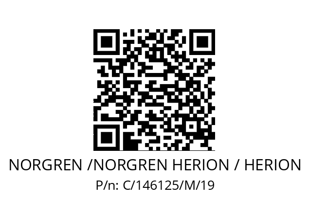   NORGREN /NORGREN HERION / HERION C/146125/M/19