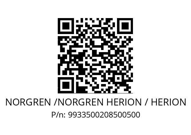   NORGREN /NORGREN HERION / HERION 9933500208500500