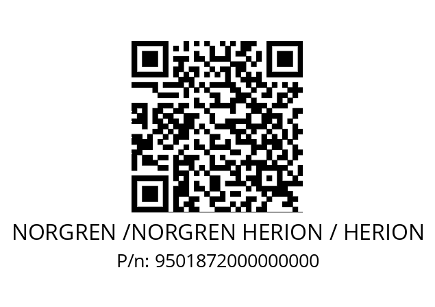   NORGREN /NORGREN HERION / HERION 9501872000000000